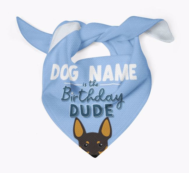 Birthday Dude: Personalised {breedFullName} Bandana